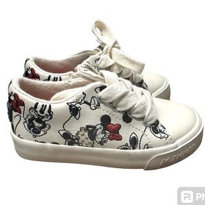 Zara Disney Minnie Mouse Baby Shoes/Sneakers Zip Up size 22